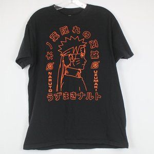 Ripple Junction Naruto Shippuden 20th Anniversary Large Black and Orange T Shirt